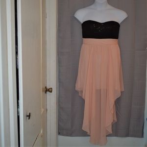Speechless strapless dress with sequin top